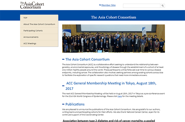 The Asia Cohort Consortium様